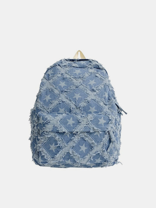 Star Denim Backpack Bag Trendsi