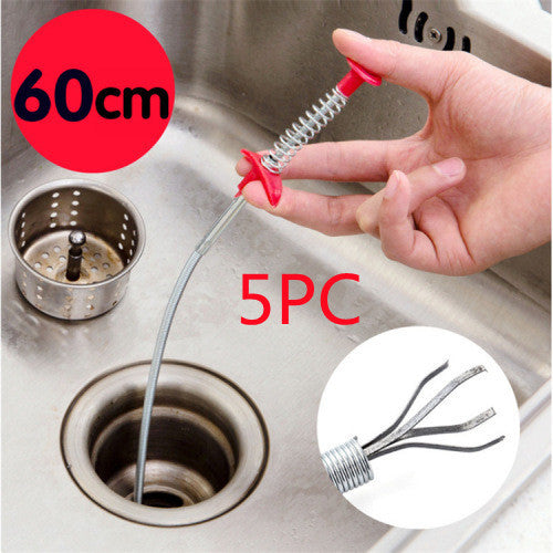 60CM Sewer Dredger Spring Pipe Dredging Tool Household Hair Cleaner Drain Clog Remover Cleaning Tools Household For Kitchen Sink Kitchen Gadgets ARZ