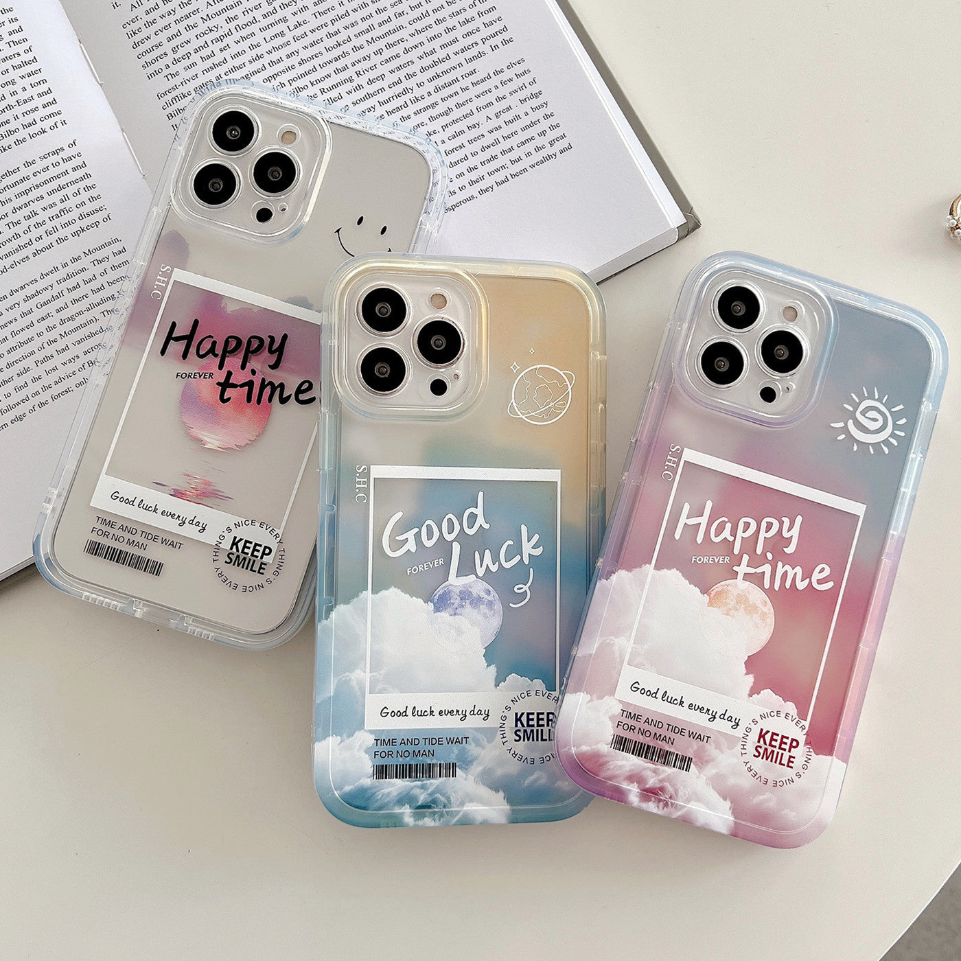 Gradient Transparent Color Cloud Letter 13 12 11  Pro Pro Max Mobile Phone Case ARZ