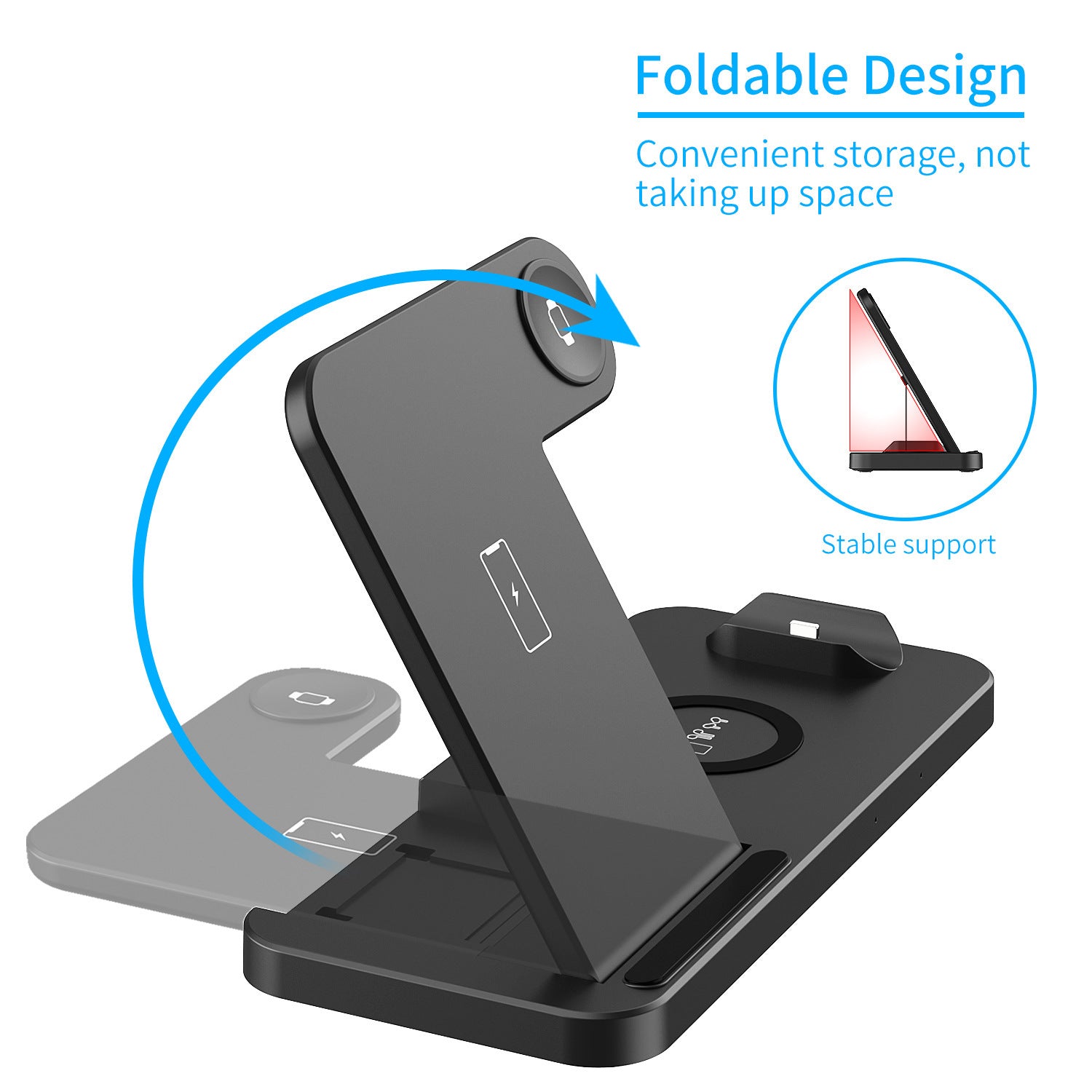 Fdgao 15W 4 In 1 Desktop Wireless Charger ARZ