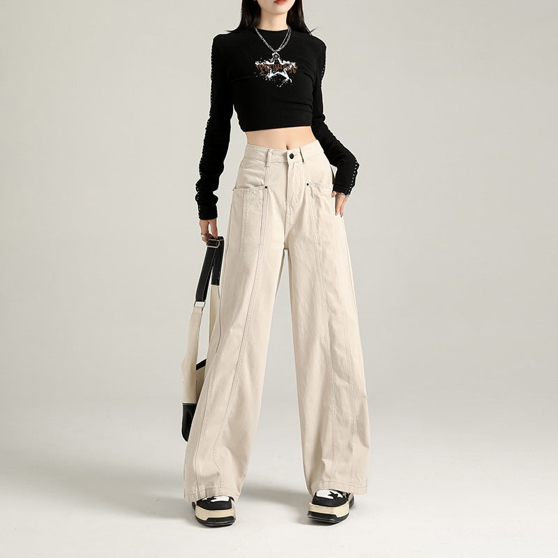 Personalized Street Style Loose Denim Trousers ARZ