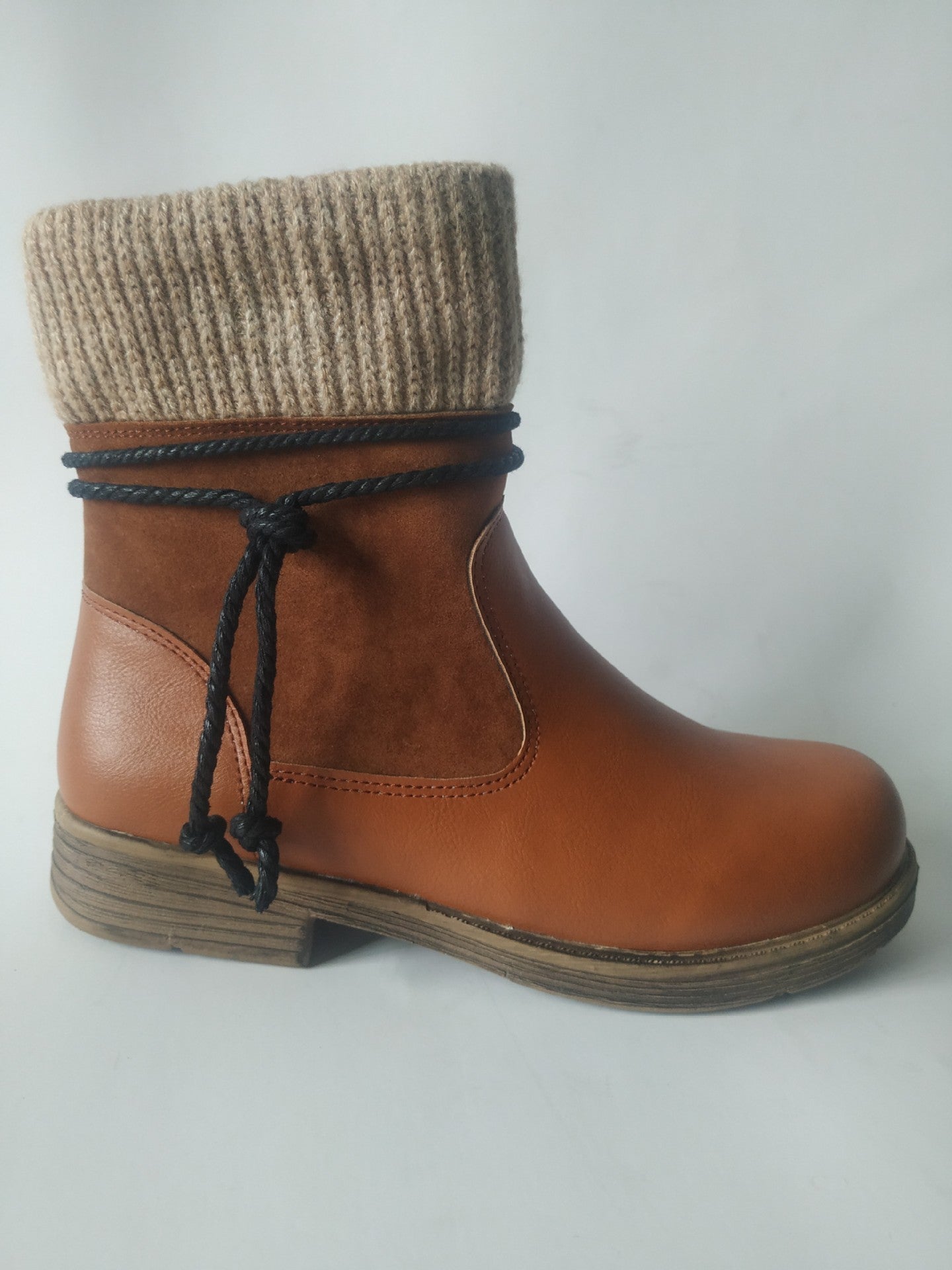 Side zip block heel warm Martin boots ARZ