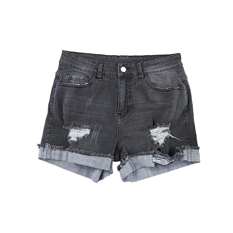 Women's Summer New Washed And Frayed Casual All-matching Shorts ARZ