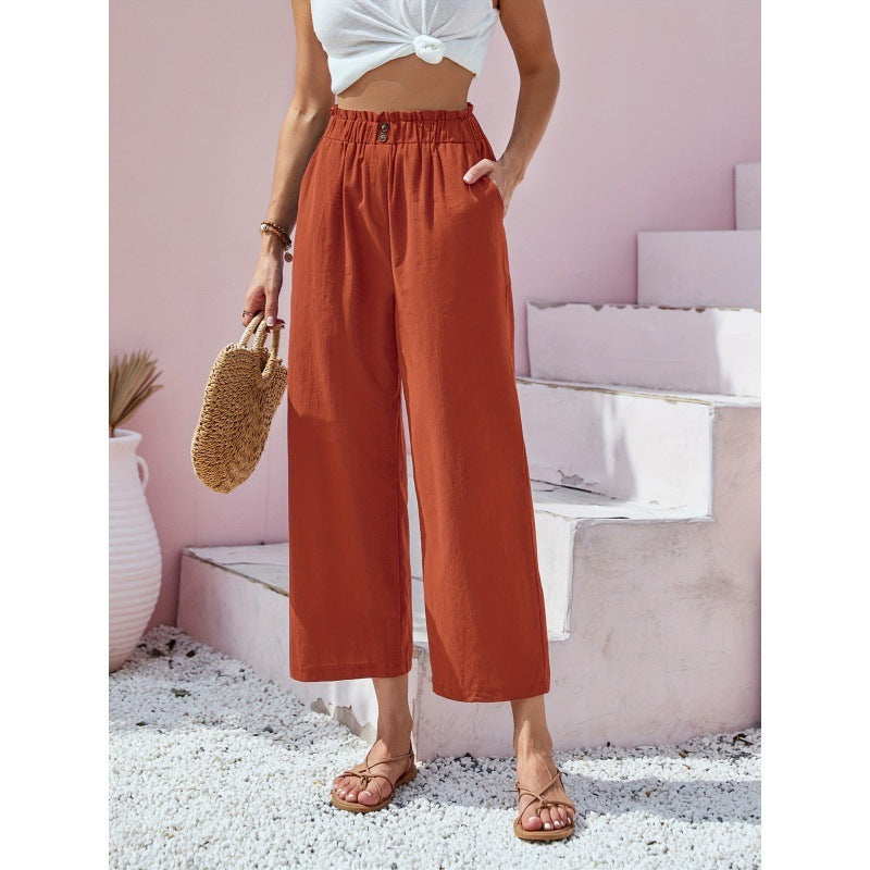 High Waist Straight Casual Pants ARZ