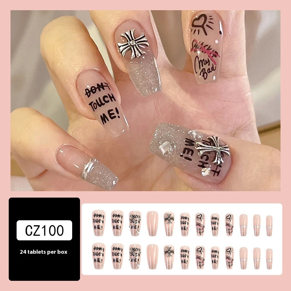 Super Long Diamond Wearing Armor European And American Foreign Trade Nail Stickers ARZ