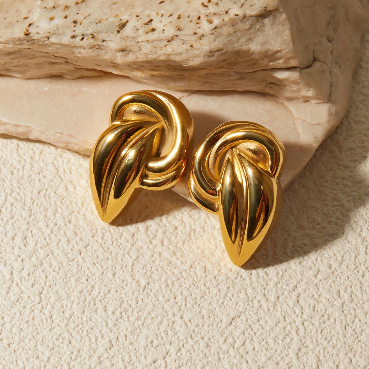 18K Gold-Plated Stud Earrings Trendsi