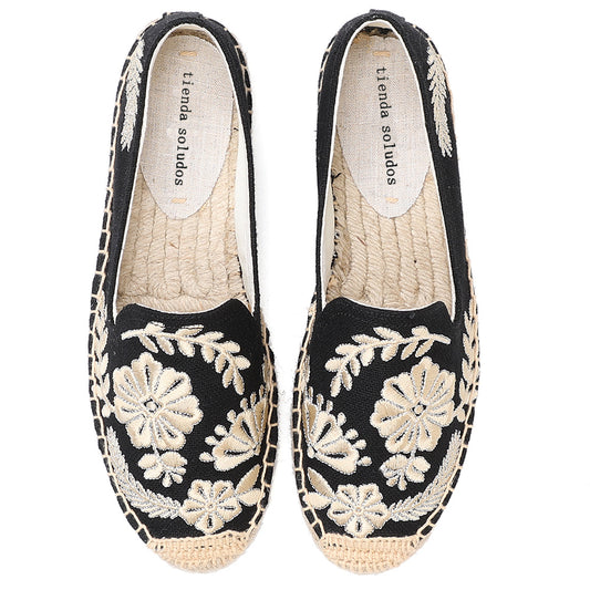 Flat heel embroidered casual canvas shoes ARZ