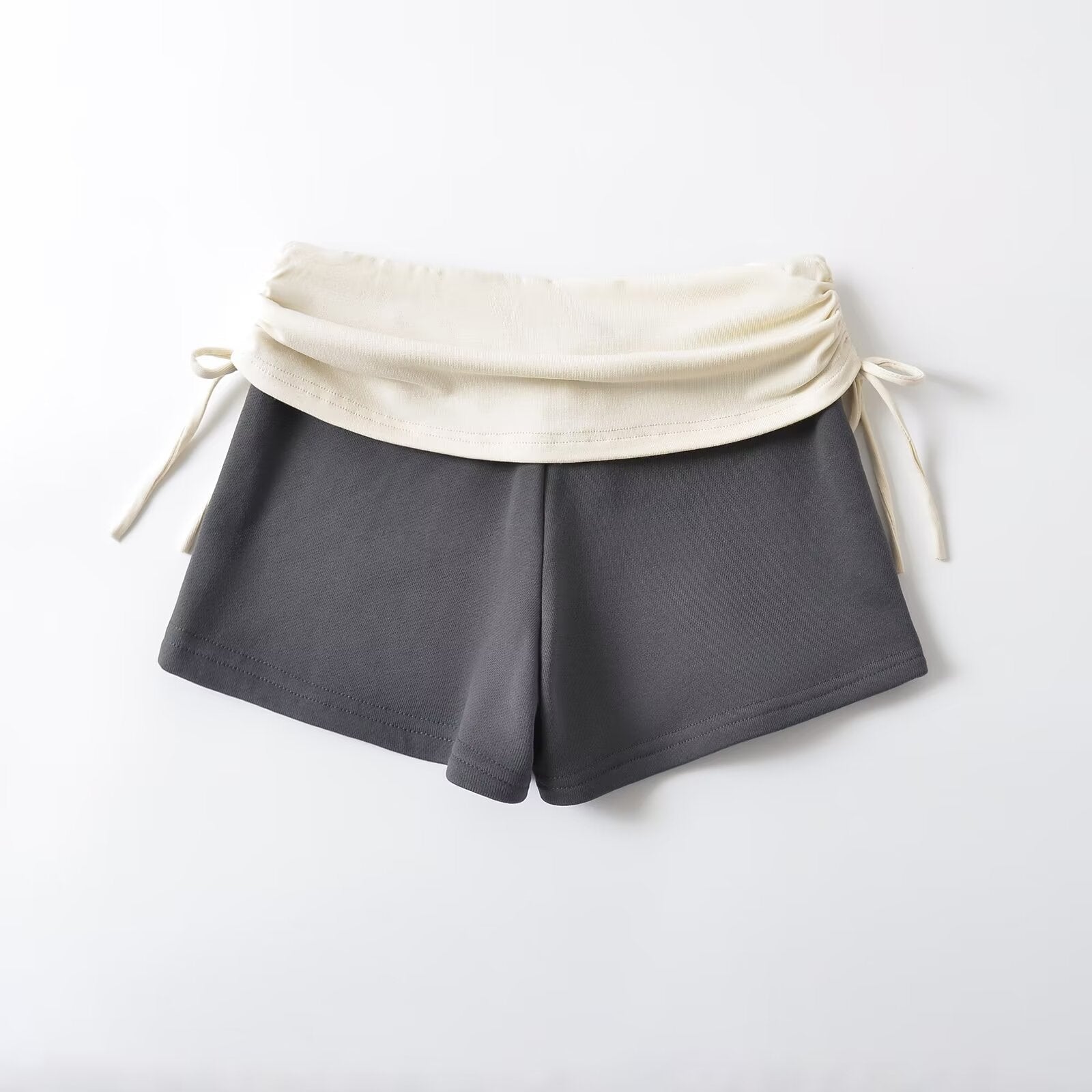 Fashion Stitching Side Drawstring Hot Pants ARZ