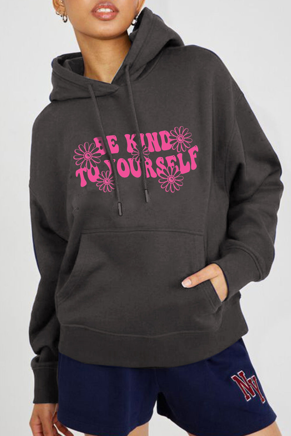 Simply Love Simply Love Full Size BE KIND TO YOURSELF Graphic Hoodie Trendsi