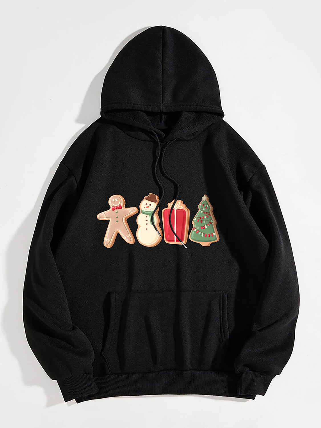 Graphic Drawstring Hoodie with Pocket Trendsi