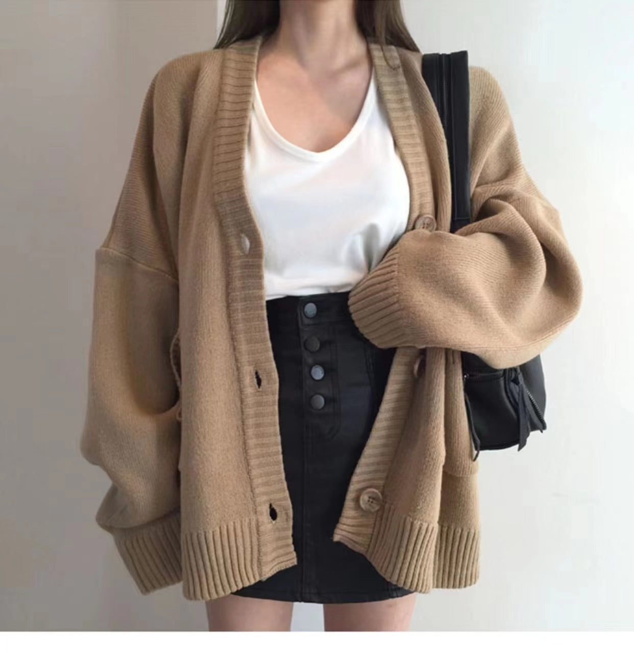 Women's Solid Color Fashion Casual Knitted Jacket ARZ