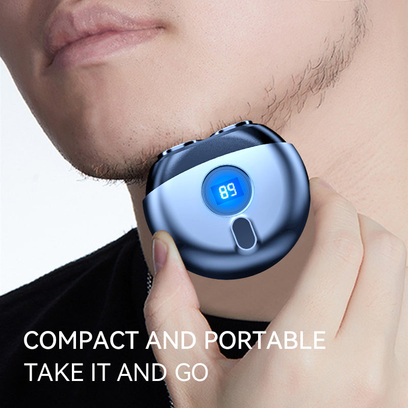 Mini Electric Razor Travel Men's Shaver LED Power Display USB Rechargeable Shaver Multifunctional Portable Razor Wet Dry Use ARZ