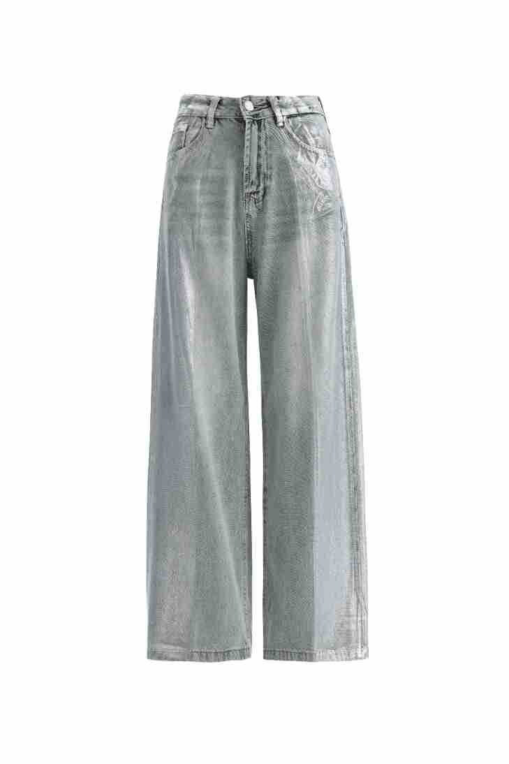 European And American Fashion Retro Hot Silver Loose Jeans ARZ