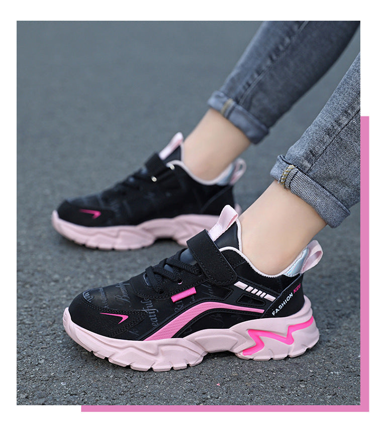 Waterproof Leather Girls Casual Sneaker ARZ