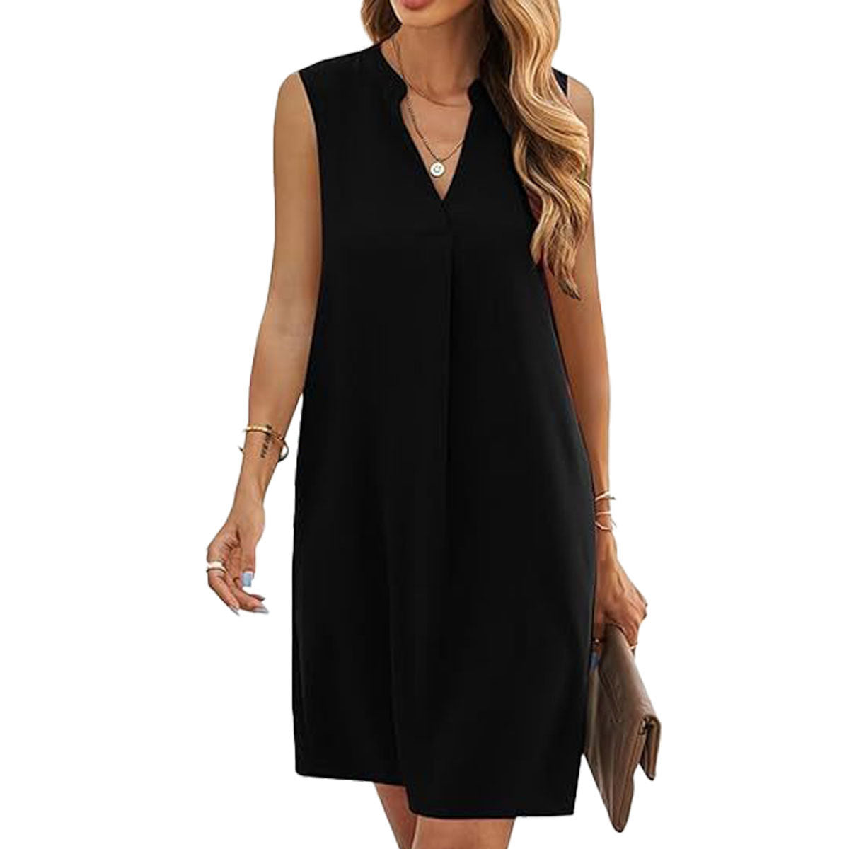 V-neck Women's Loose Shirt Dress ARZ