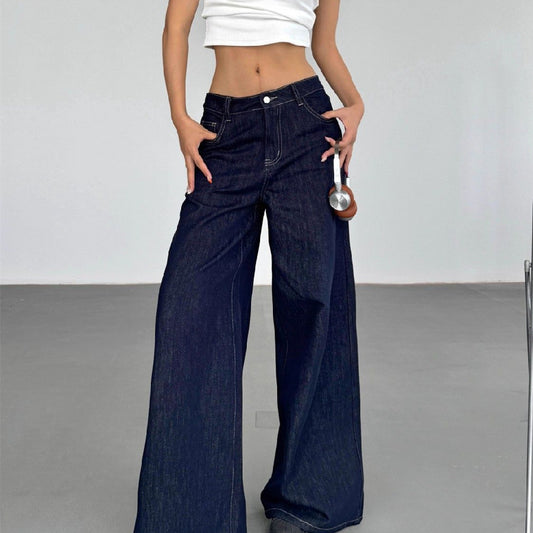 Fashion American Retro Wide Leg Jeans For Women ARZ