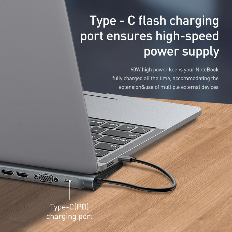 Hub Docking Station And  Cooling Bracket To Ten-port HDMI And VGA Network Port Conversion Hub ARZ