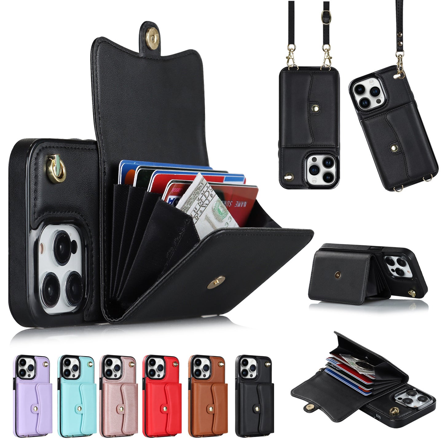 Crossbody Card Holder Phone Case Multi-function Card Holder ARZ