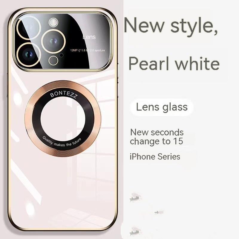 Apple 14 Phone Case Seconds To 15 Large Windows Baked Porcelain Without Logo Magnetic Suction Simple High ARZ