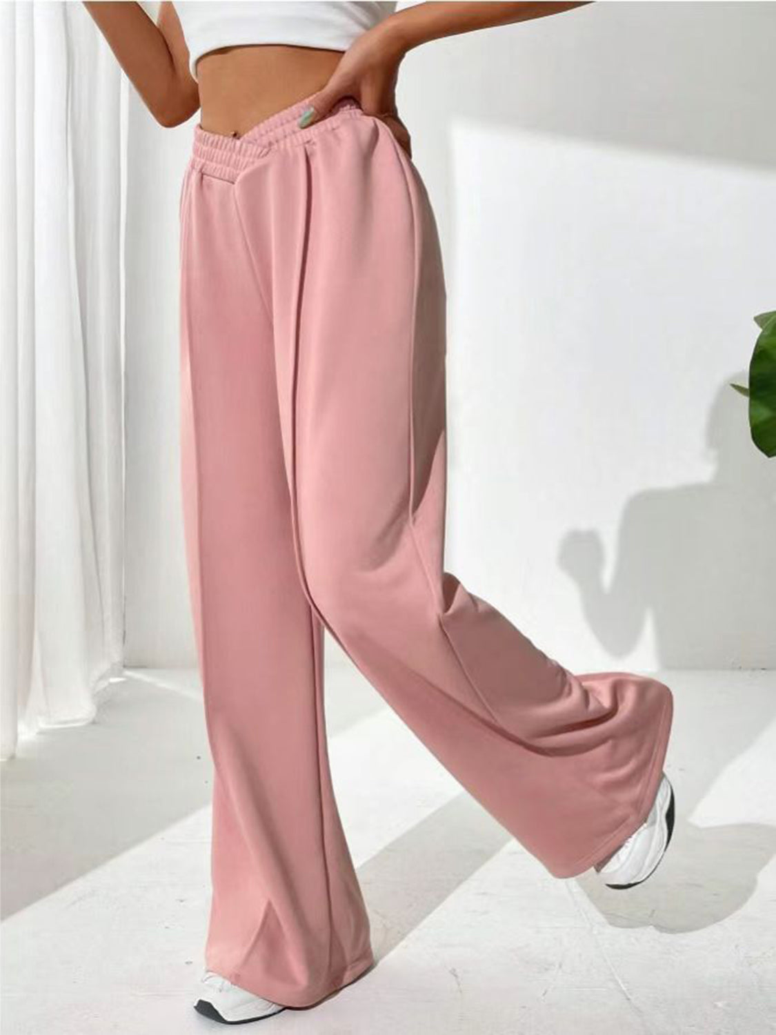 fashionable wide leg pants Trendsi