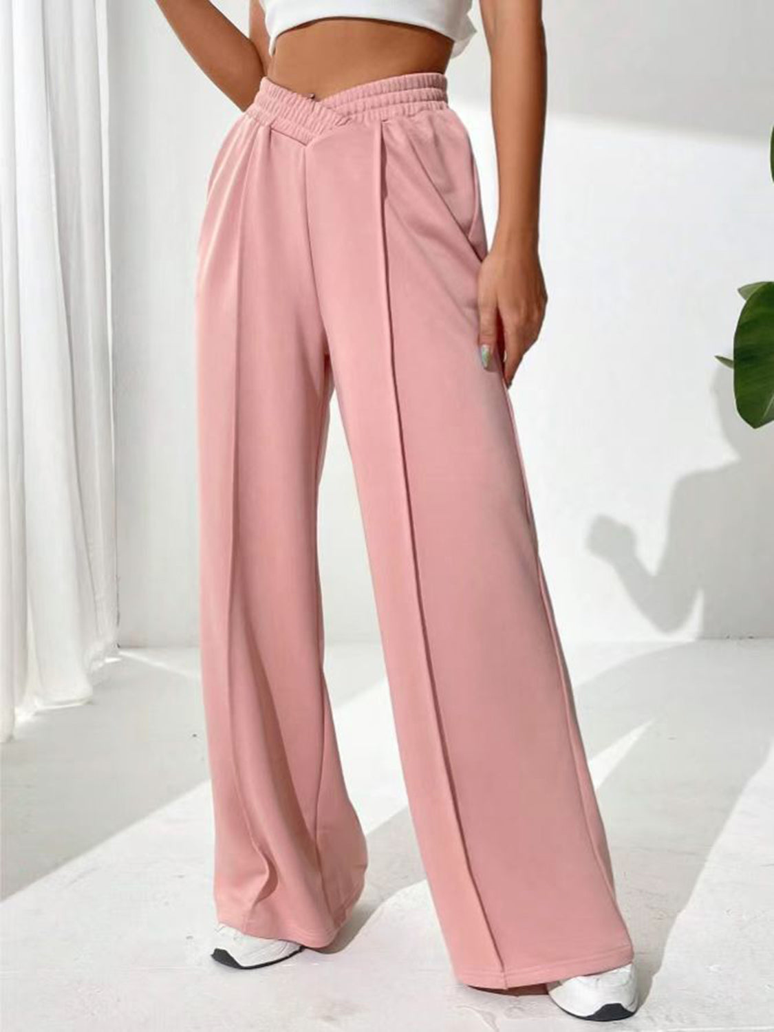 fashionable wide leg pants Trendsi