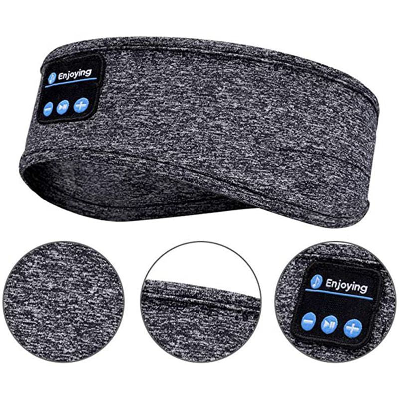 Wireless Bluetooth Sleeping Headphones Headband Thin Soft Elastic Comfortable Music Ear Phones Eye Mask For Side Sleeper Sports ARZ