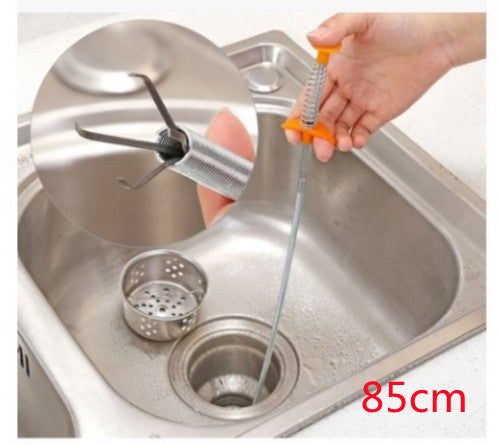 60CM Sewer Dredger Spring Pipe Dredging Tool Household Hair Cleaner Drain Clog Remover Cleaning Tools Household For Kitchen Sink Kitchen Gadgets ARZ