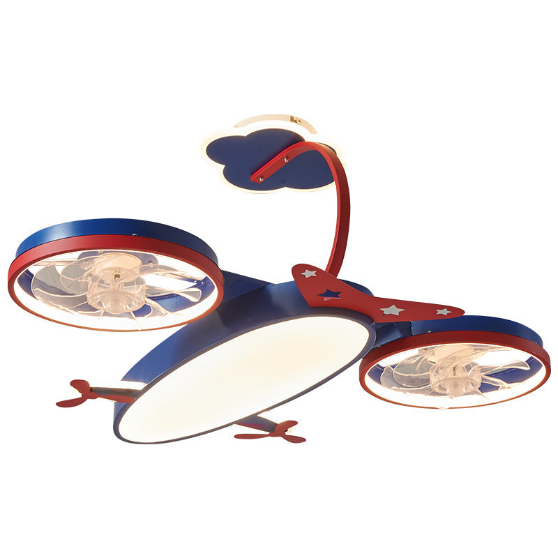 Cartoon Airplane Fan Lights In Children's Room ARZ