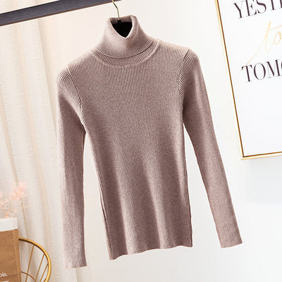 Turtleneck Sweater Women Knit Bottoming Shirt Winter Keep Warm Trendsi