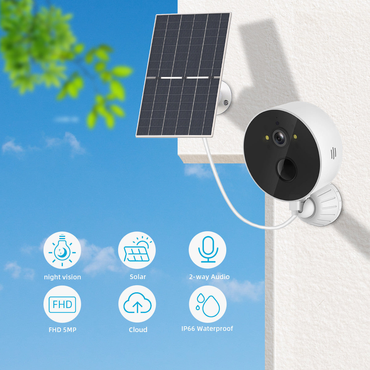 Solar Cell Monitoring Camera Outdoor Low Power Consumption ARZ