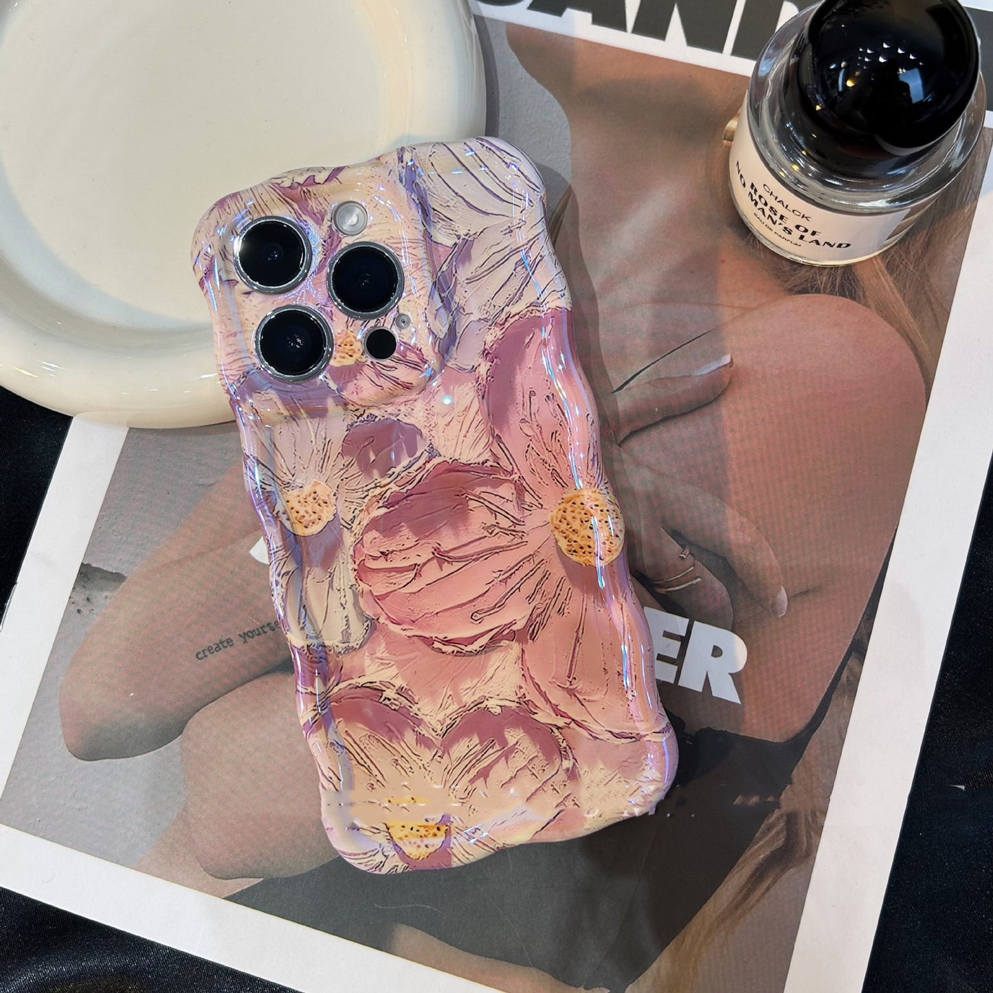 Retro Oil Painting Phone Case Blu-ray Flowers Shockproof Case For Iphone 13 12 13pro 14pro 13 Pro Max Silicone Phone Cover ARZ