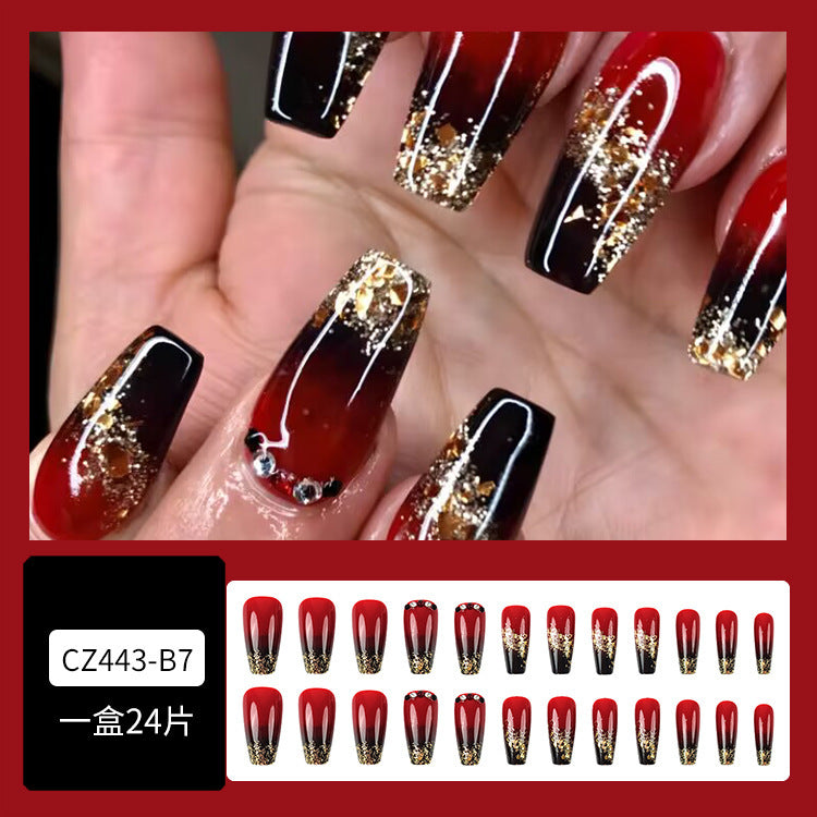 Super Long Diamond Wearing Armor European And American Foreign Trade Nail Stickers ARZ