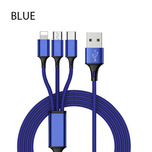 3 In 1 USB Cable For 'IPhone XS Max XR X 8 7 Charging Charger Micro USB Cable For Android USB TypeC Mobile Phone Cables ARZ