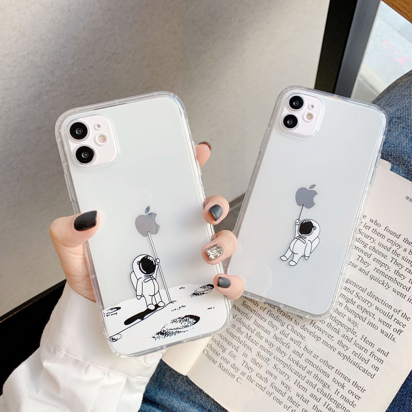 Creative Spaceman Transparent Cute Phone Case ARZ