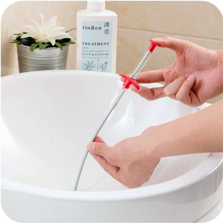 60CM Sewer Dredger Spring Pipe Dredging Tool Household Hair Cleaner Drain Clog Remover Cleaning Tools Household For Kitchen Sink Kitchen Gadgets ARZ