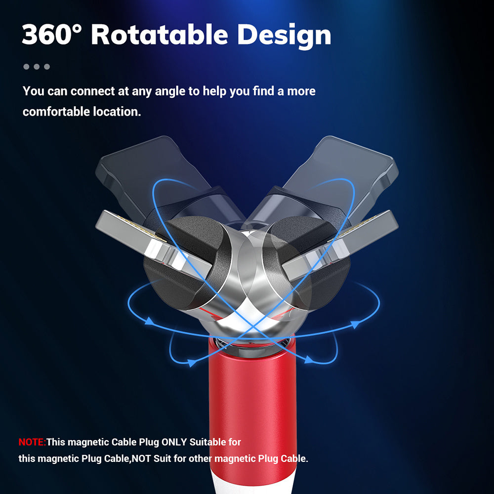 Compatible with  , 360 degree rotation of magnetic charging cable ARZ