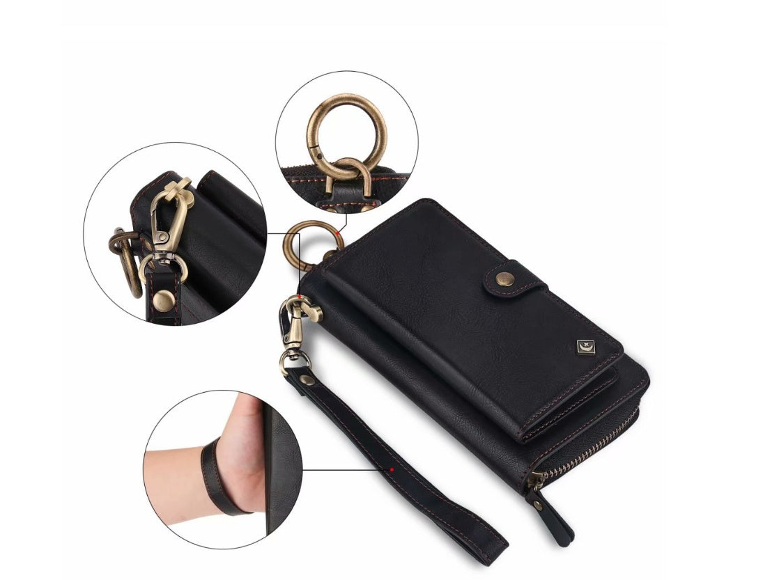 New Multi-function Mobile Phone Case Phone Shell Zipper Wallet Set Car Function Phone Case ARZ