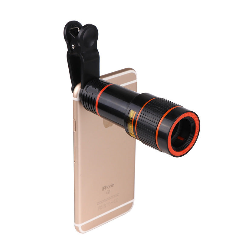 Zoom Mobile Phone Clip-On Retractable Telescope Camera Lens For  Galaxy S3 S4 S5 S6 S7 Edge Phone ARZ