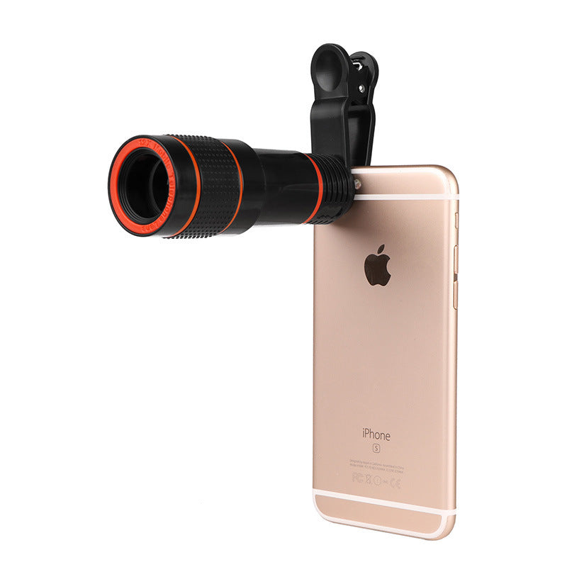 Zoom Mobile Phone Clip-On Retractable Telescope Camera Lens For  Galaxy S3 S4 S5 S6 S7 Edge Phone ARZ