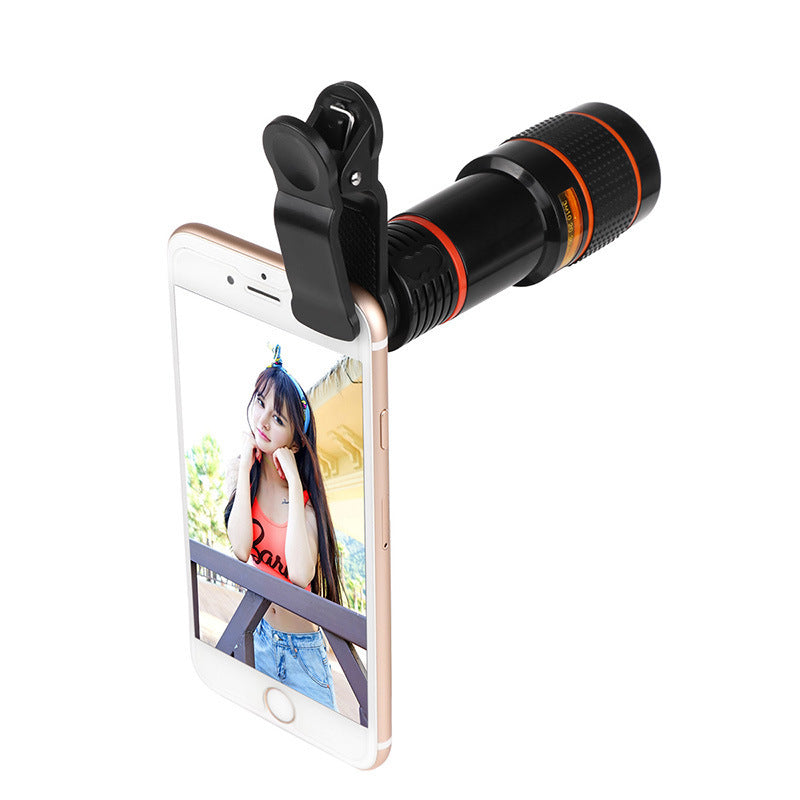 Zoom Mobile Phone Clip-On Retractable Telescope Camera Lens For  Galaxy S3 S4 S5 S6 S7 Edge Phone ARZ