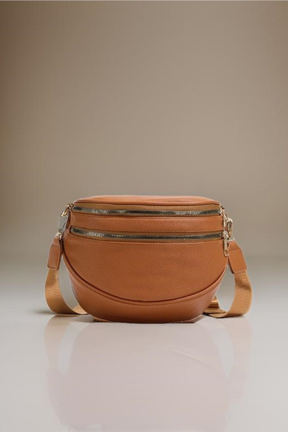 Zenana Vegan Leather Multi Pocket Crossbody Bag Trendsi