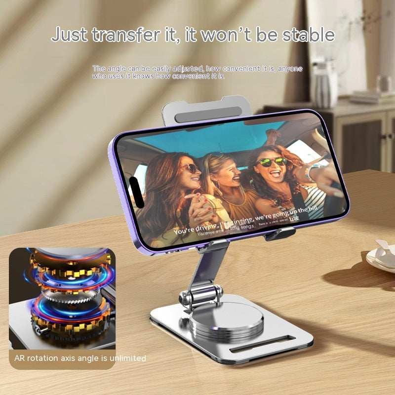 360 Degrees Rotate Metal Desk Mobile Phone Holder Stand For Phone Pad Adjustable Desktop Tablet Holderl Table Cell Phone Stand ARZ