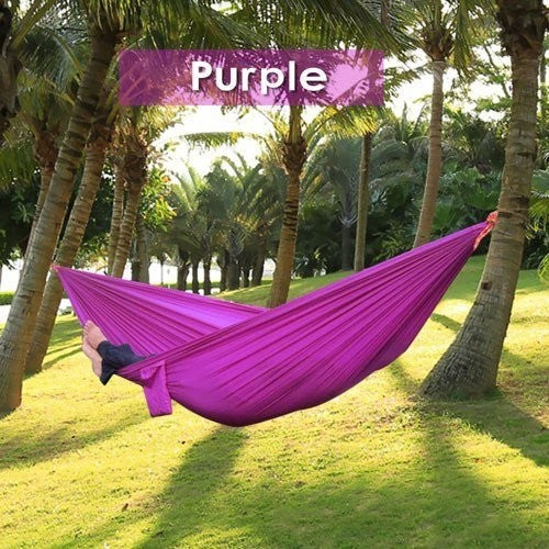 Backpacking Hammock - Portable Nylon Parachute Outdoor Double Hammock ARZ