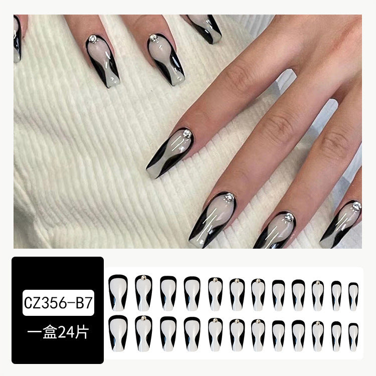 Super Long Diamond Wearing Armor European And American Foreign Trade Nail Stickers ARZ