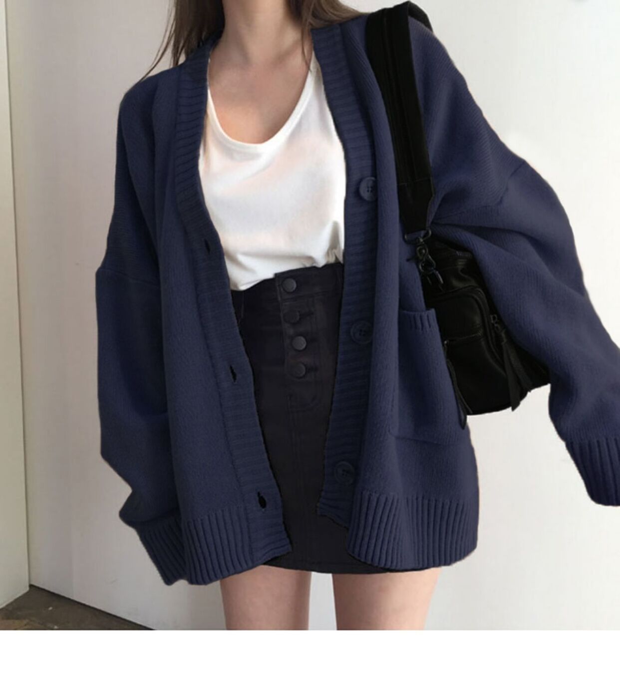 Women's Solid Color Fashion Casual Knitted Jacket ARZ