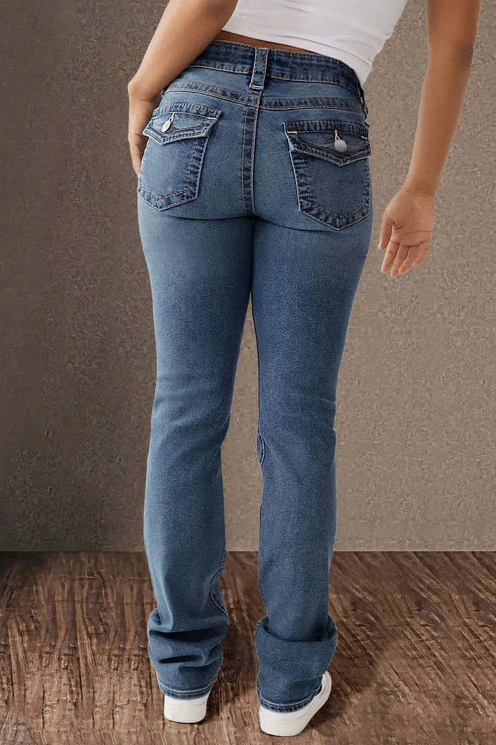 Spring And Summer New Women's Stretch Washed High Waist Jeans Casual Jeans ARZ