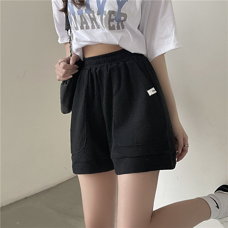 Summer Loose Waffle Casual Wide Leg Pocket ARZ