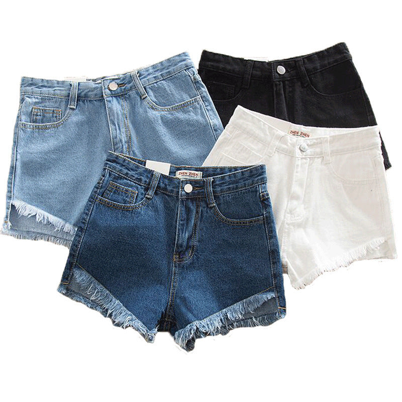 Summer Front Short Back Long High Waist Denim Shorts ARZ