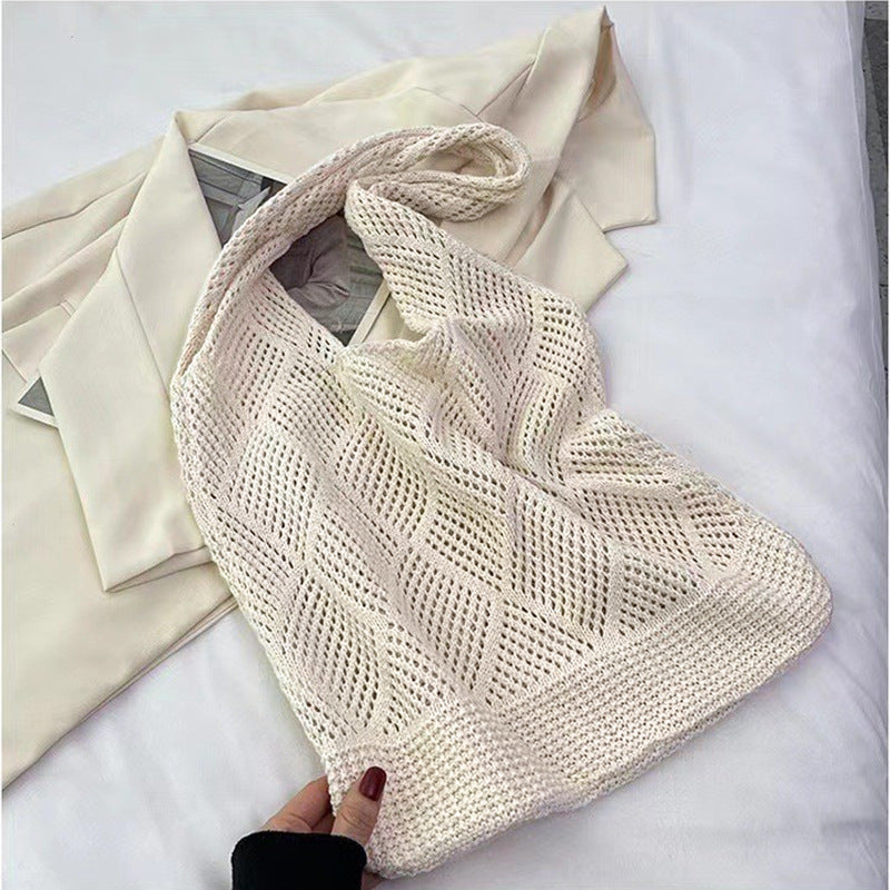 Solid Color Bag Knitted Bags Hollow Woven Bag ARZ