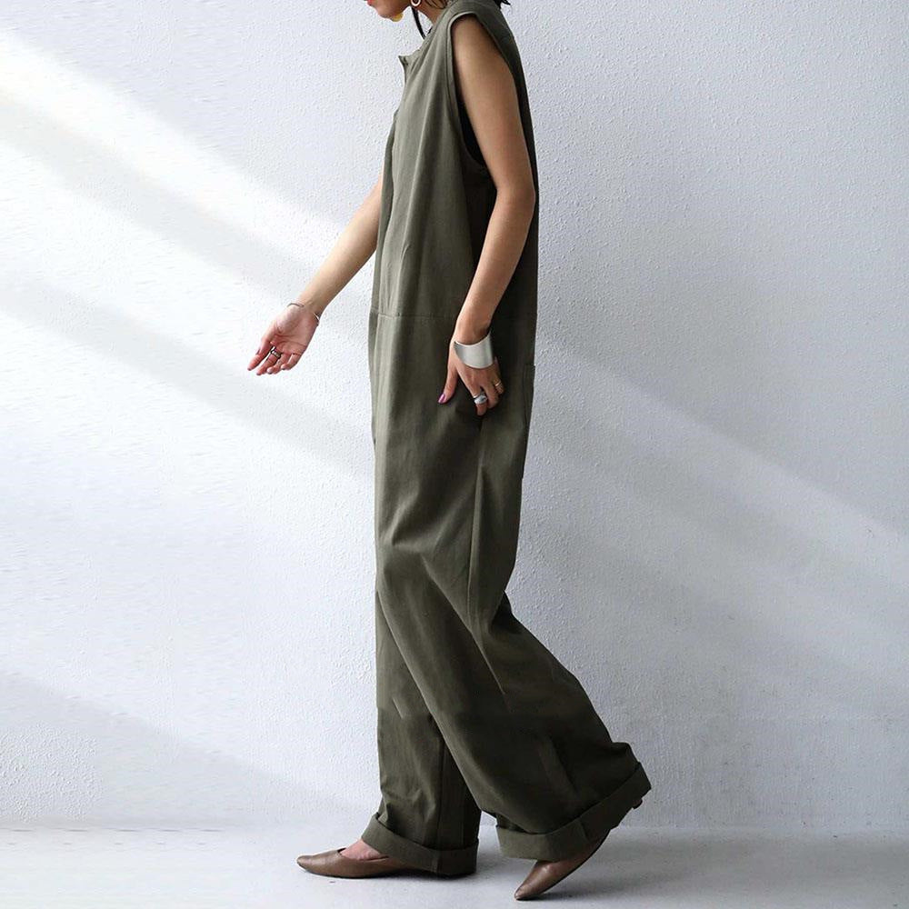 Temperament Pure Color Sleeveless Jumpsuit For Women ARZ